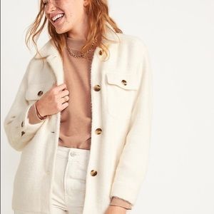 Old Navy Cream White Oversized Shacket